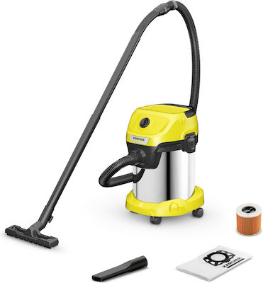 Karcher WD 3 S V-17/4/20 Σκούπα Υγρών / Στερεών 1000W με Κάδο 17lt