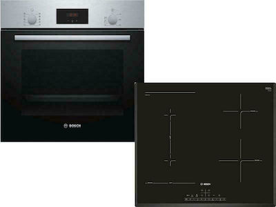 Bosch HBF154ES0 + PVS651FC5E Φούρνος άνω Πάγκου 66lt με Επαγωγικές ...