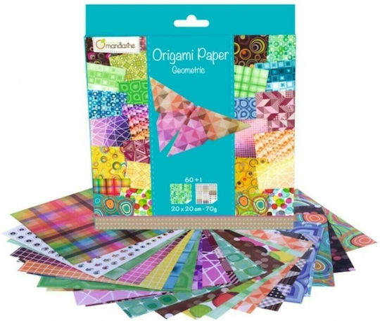 Avenue Mandarine Хартия Origami Geometric 60 Листа