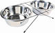 Trixie Stainless Steel Bowl Food & Water for Dog 2x 3.6lt in Silver Color 24834 1pcs