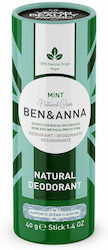 Ben & Anna Mint Natural Deodorant Φυσικό Αποσμητικό σε Stick Χωρίς Αλουμίνιο 40gr