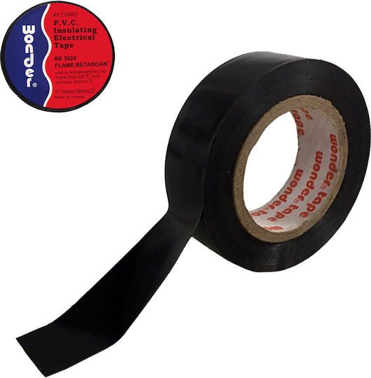 Wonder Insulation Tape 19mm x 20m 0022476 Black