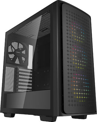 Deepcool CK560 Midi Tower Computer Case with Window Panel Black