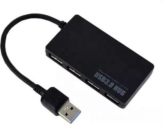 ATC USB 3.0 Хъб 4 порта с връзка USB-A Черен
