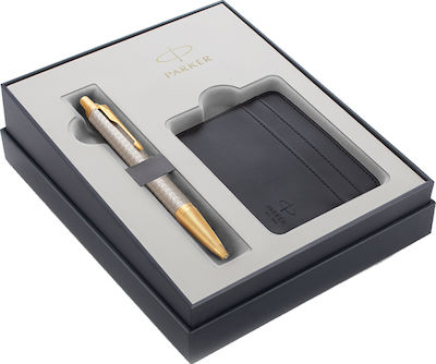 Parker I.M. Premium Desk Set Warm Silver 2pcs