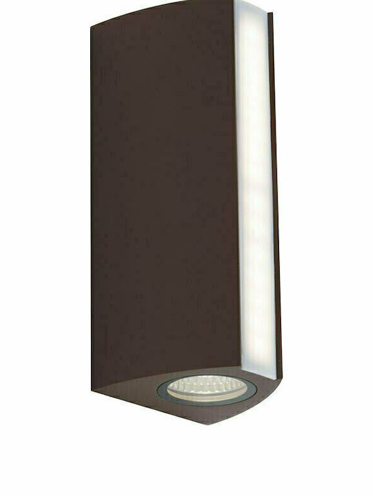 Fan Europe Wandmontiertes Außen-Spotlight LED IP54 14W mit Natürliches Weiß Licht Doppelstrahl 20x8.5x7.8εκ.