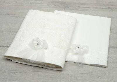 New Life Baptism Towel Set Εκρού