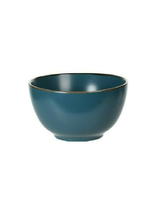 JK Home Decoration Ceramic Salad Bowl Πετρόλ 15x15x8cm