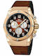 TW Steel Ace Genesis Limited Edition Ανδρικό Ρολόι 44mm Χρονογράφος Μπαταρίας με Καφέ Δερμάτινο Λουράκι