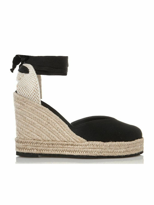 Sante Damenplattformen im Espadrilles-Stil Schwarz