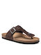 U Sandal Ghita D Δερμάτινα Ανδρικά Σανδάλια σε Καφέ Χρώμα