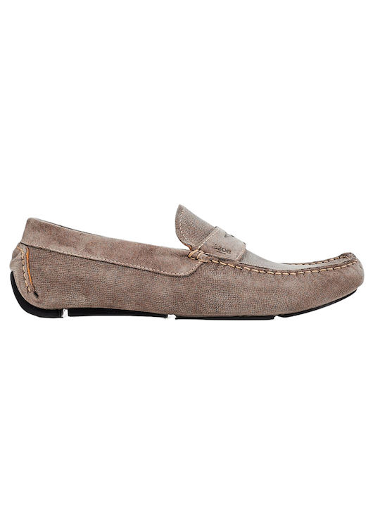 Boss Shoes Suede Ανδρικά Μοκασίνια Taupe