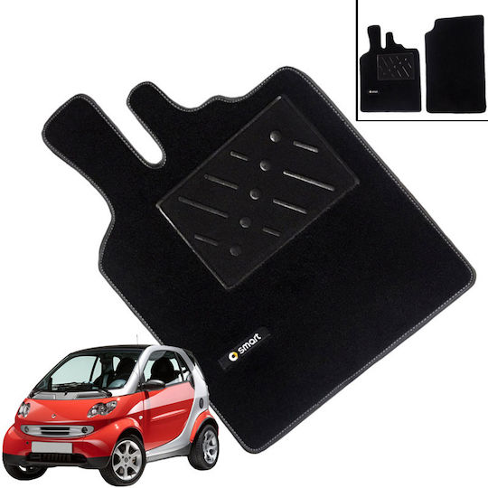 Carner Μπροστινά Πατάκια 2τμχ για Smart ForTwo Μαύρα