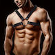 IntoYou Fetish Darom Male Chest Bondage Harness Vegan Leather Black