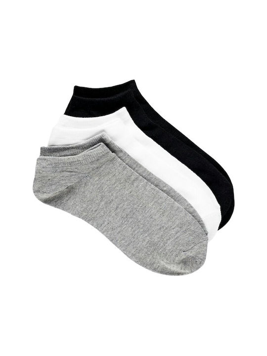 ME-WE Men's Solid Color Socks Black / Grey / Wh...