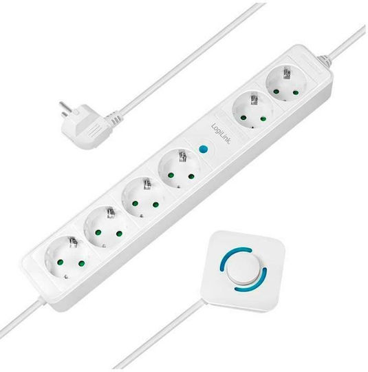 LogiLink Power Strip 6 Positions with Switch and Cable 1.5m