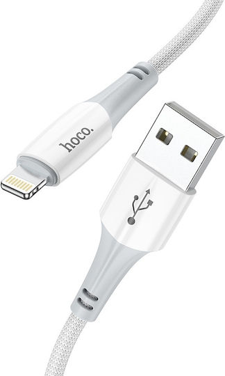 Hoco X70 Geflochten USB-A zu Lightning Kabel 18W Weiß 1m