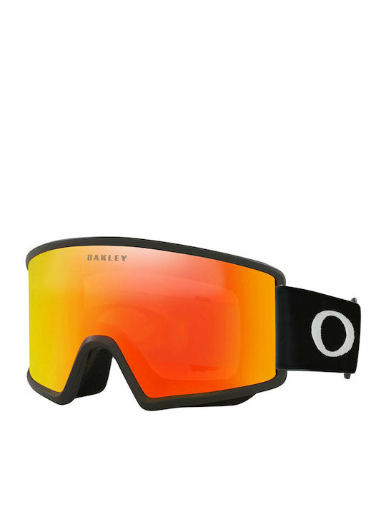 Oakley Target Line Ski- & Snowboardbrille Erwachsene Schwarz mit Linse Spiegel in Orange Farbe