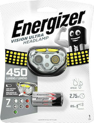 Energizer Headlamp LED Waterproof IPX4 with Maximum Brightness 450lm Vision Ultra