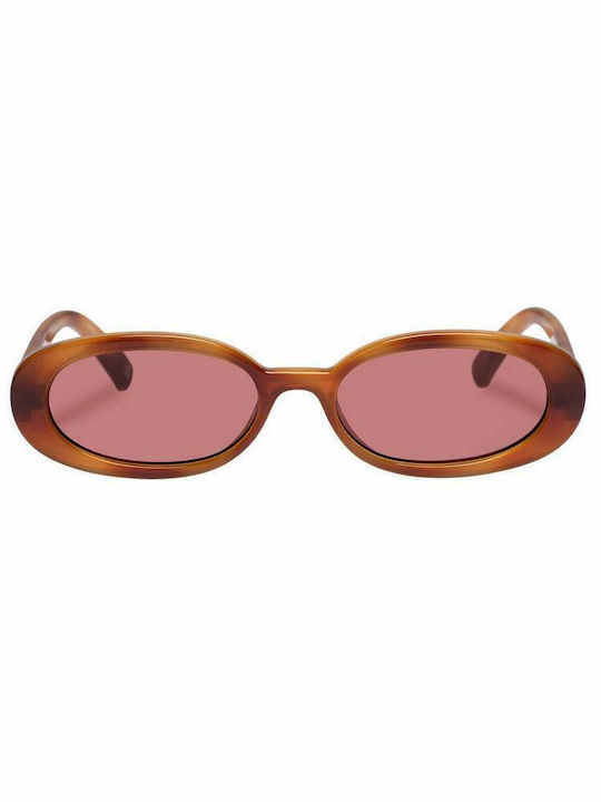 Le Specs Outta Love Vintage Γυαλιά Ηλίου Καφέ με Κοκκάλινο Σκελετό
