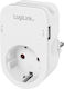 LogiLink Un singur soclu cu 2 USB-A