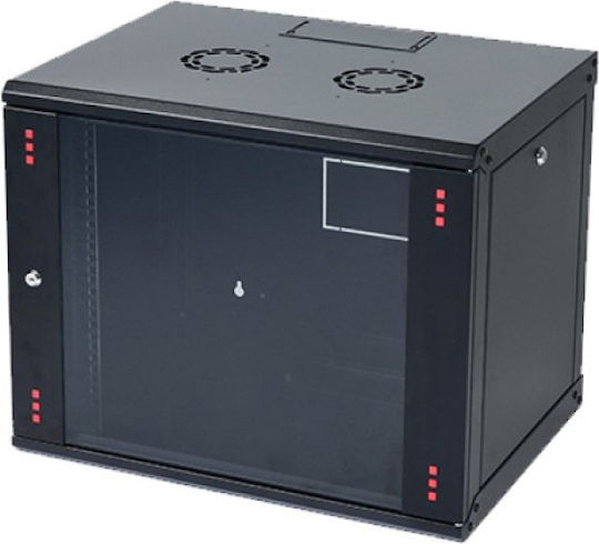 Mirsan Wall Mounted Rack Cabinet 12U 56.5x60x58cm Black WTC12U60MN.01