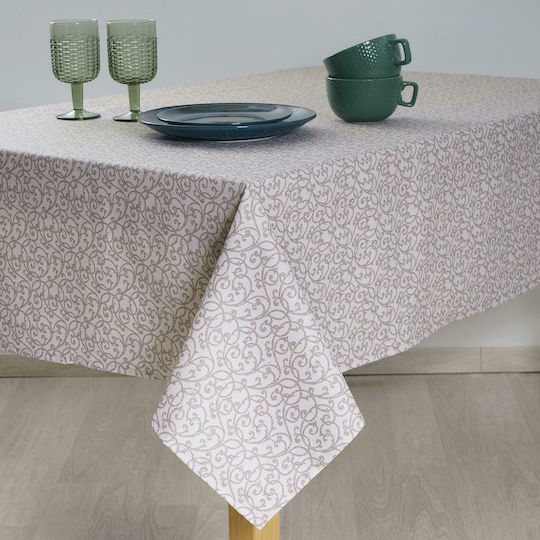 Dimeco Tablecloth Cotton Stain Resistant 5810 Coffee 135x220cm