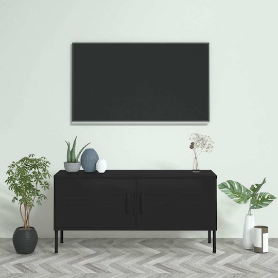 Mobilier Stand TV Metalic Negru L105xA35xÎ50cm