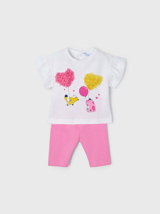 Mayoral Kids' Set with Leggings Summer 2pcs Whi...