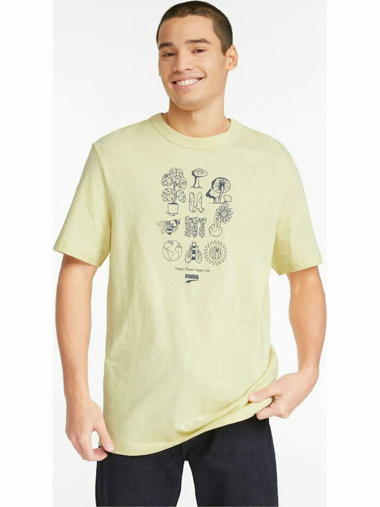 PUMA Downtown Graphic T-shirt Μπεζ