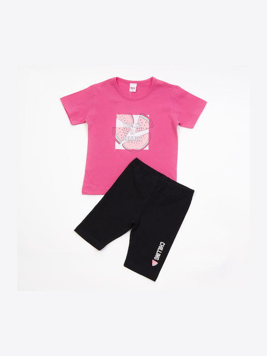 Trax Kids Set with Shorts Summer 2pcs Fuchsia