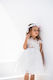 Stova Bambini Bambini White Baptism Clothes Set with Lace Dress 2 Pieces