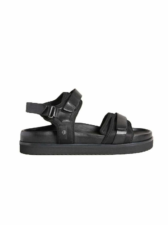 Ted Baker Nalha Δερμάτινα Γυναικεία Σανδάλια με Λουράκι σε Μαύρο Χρώμα