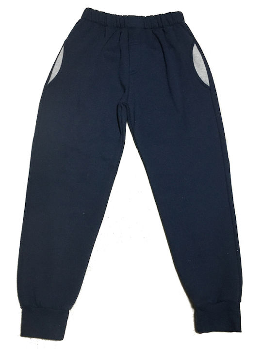 Pantaloni de trening pentru copii Moda Baby Sweatpants cu hanorac pentru copii Blue Marin/ Grey