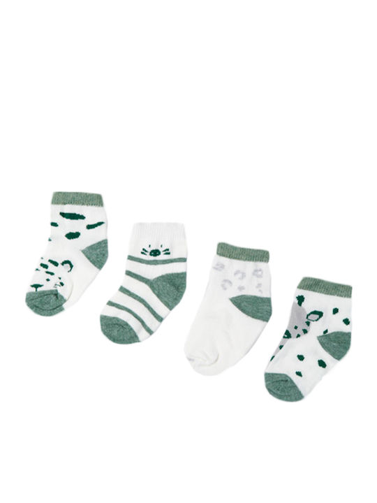 Mayoral Kids' Ankle Socks Ecofriends Green 4 Pairs