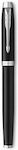 Parker IM Essential Writing Pen Medium Black made of Steel with Blue Ink