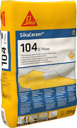 Sika SikaCeram 104 G Thixo Κόλλα Πλακιδίων Γκρι 25kg