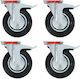 vidaXL 278006 Rotating Wheels made of Rubber 8 Pieces 200mm