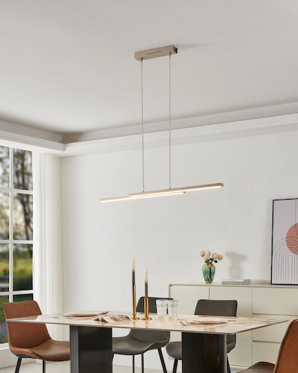 Eglo Fraioli C Pendant Light Silver Rail 105.5x10x120cm