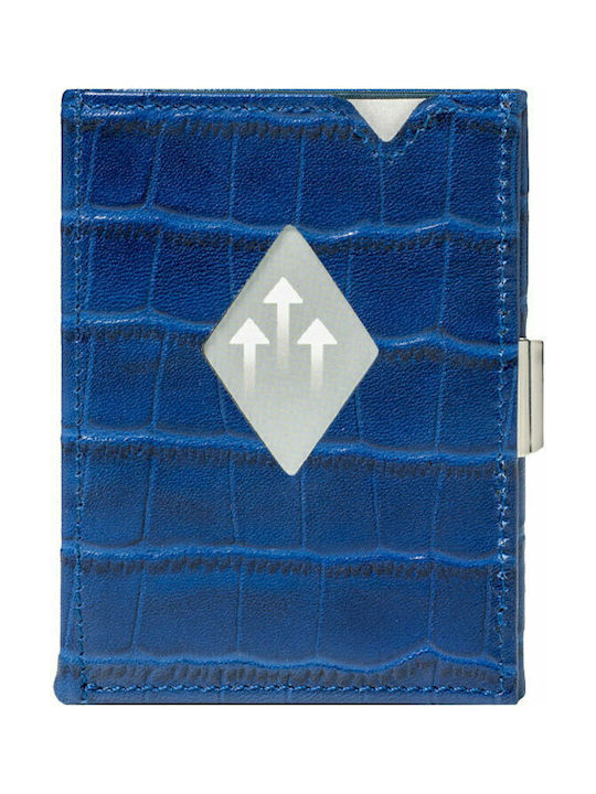 Exentri Men's Leather Card Wallet with RFID Blue
