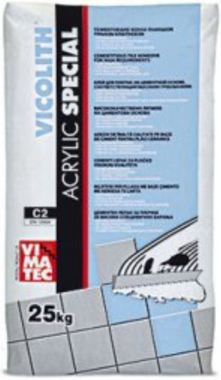 Vimatec Vicolith Acrylic Special Κόλλα Πλακιδίων Λευκή 25kg