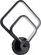 GloboStar Anna Modern Lamp Wall with Integrated LED and Adjustable White Light Black 25x30cm