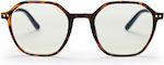 Chpo Umea Acetate Blue Light Blocking Glasses Brown Tortoise CHPO