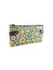 Portofel mare pentru femei PERA Card Wallet, S.WALLET FLOWERS PURCHASE GREEN