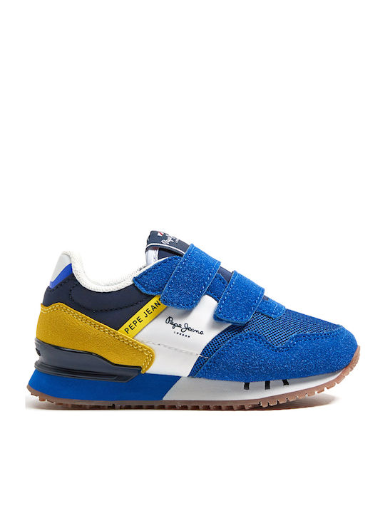 London One Παιδικά Sneakers με Σκρατς Μπλε
