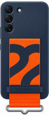 Samsung Silicone Cover with Strap Navy Μπλε (Galaxy S22 5G)
