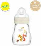 Mam Glass Bottle Feel Good Forest with Silicone Nipple for 0+, 0+ m, months Beige Aleppo 170ml 1pcs