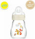 Mam Glass Bottle Feel Good Forest with Silicone Nipple for 0+, 0+ m, months Beige Aleppo 170ml 1pcs