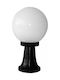 Elvhx Outdoor Floor Lamp Globe for E27 Socket Black 40W