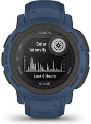 Garmin Instinct 2 Solar 45mm Waterproof Smartwatch with Heart Rate Monitor (Tidal Blue)